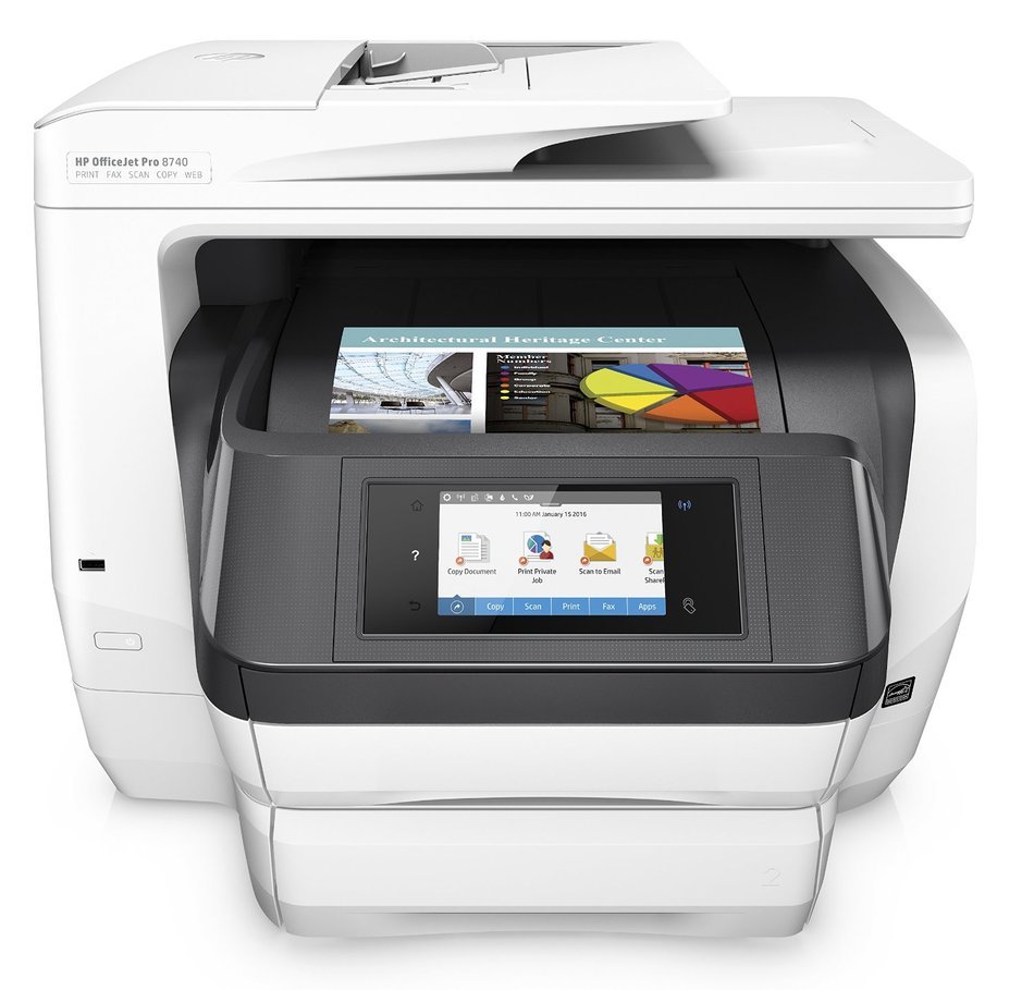 HP OfficeJet Pro 8740 Wireless All-in-One Photo Printer with Mobile Printing, Instant Ink ready (K7S42A) N6