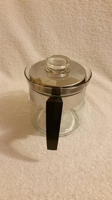 VINTAGE Pyrex 4 Cup Stovetop Percolator Complete as shown -- RARE N3