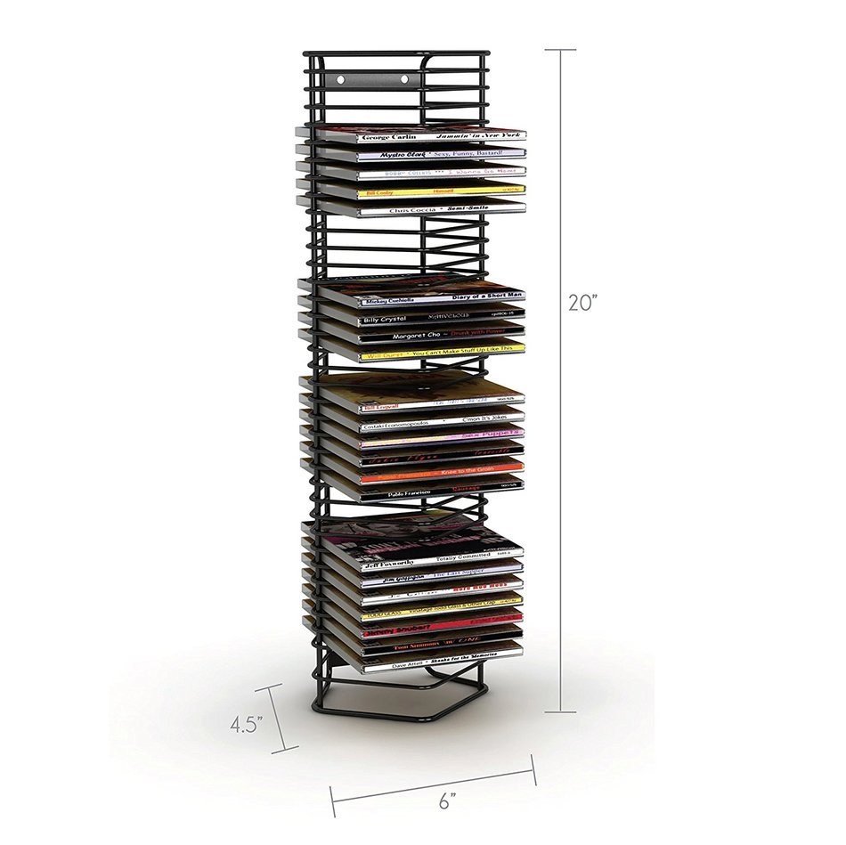 Atlantic Onyx 1209 35 CD Tower Matte Black Steel