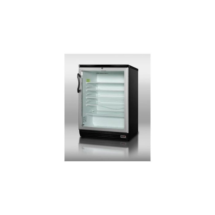 Summit Commercial Series SCR600BLPUB 24" Compact Refrigerator with 5.5 cu. ft. Capacity Adjustable Glass Shelves... N2
