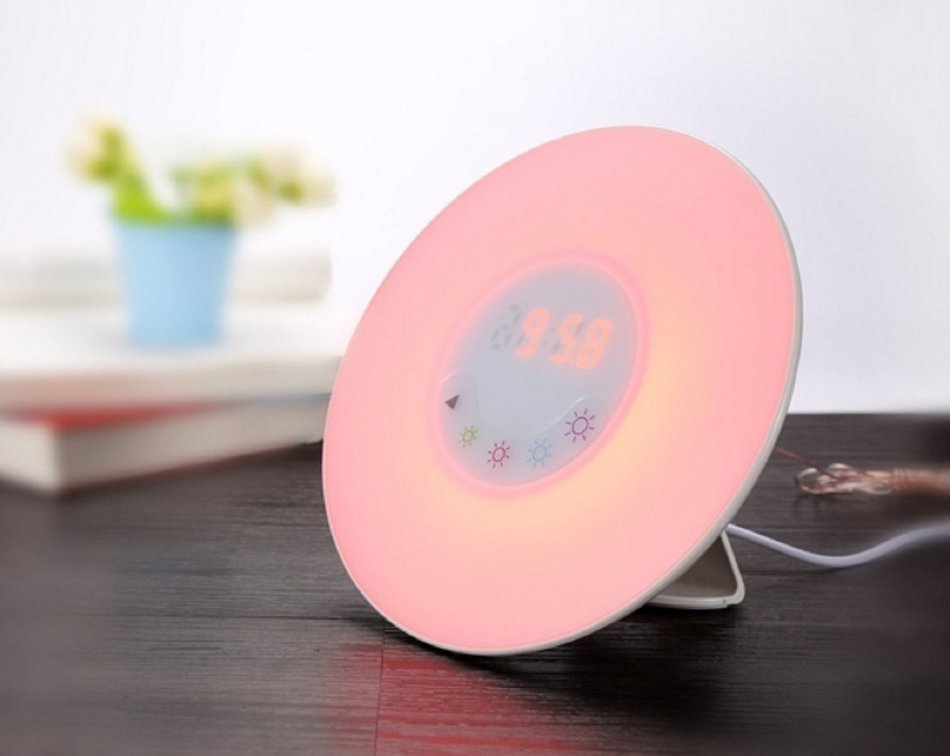 Wake-Up Light USB Alarm Clock With Sunrise Simulation And FM Radio N2