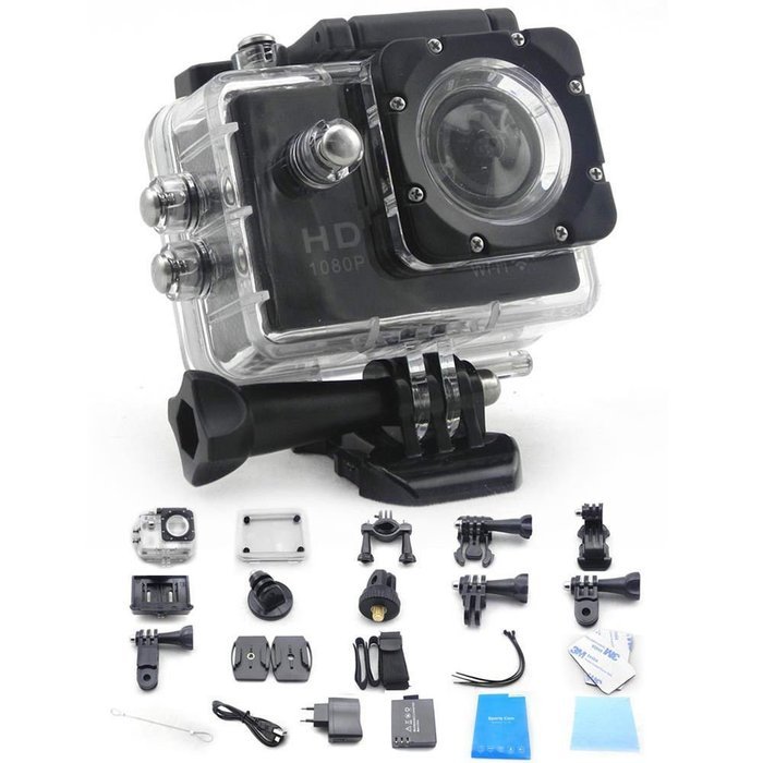 Generic WiFi Action Camera 12MP 1080P H.264 1.5 Inch 170&iexcl;&atilde; Wide Angle Lens Waterproof Diving HD Camcorder Car DV