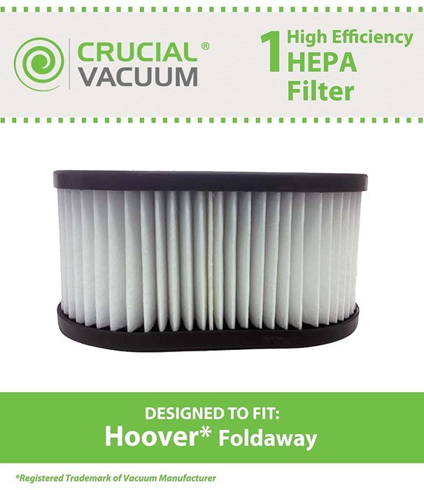 Hoover Foldaway and WidePath Filter, Replaces Hoover Part #40130050, Designed & Engineered by Crucial Vacuum