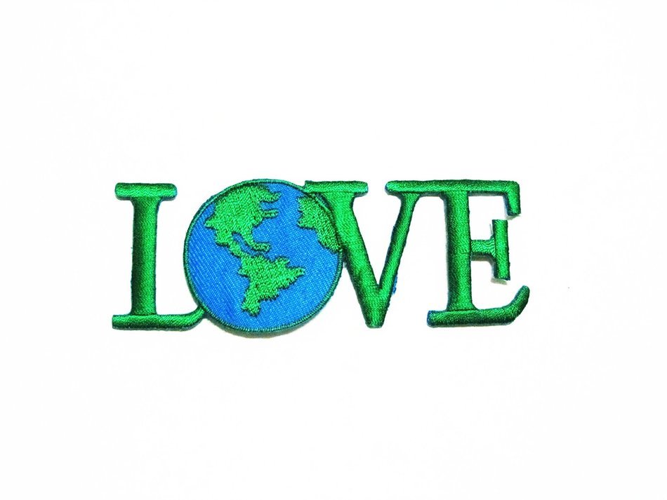 Love Save World Earth DIY Clothing Jacket Shirt Applique Embroidered Iron on Patch