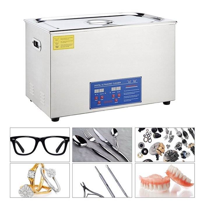 Tek Motion Professional Ultrasonic Jewelry Cleaner Stainless Steel Cleaning Equipment with Heater Timer (15L Digital... N3