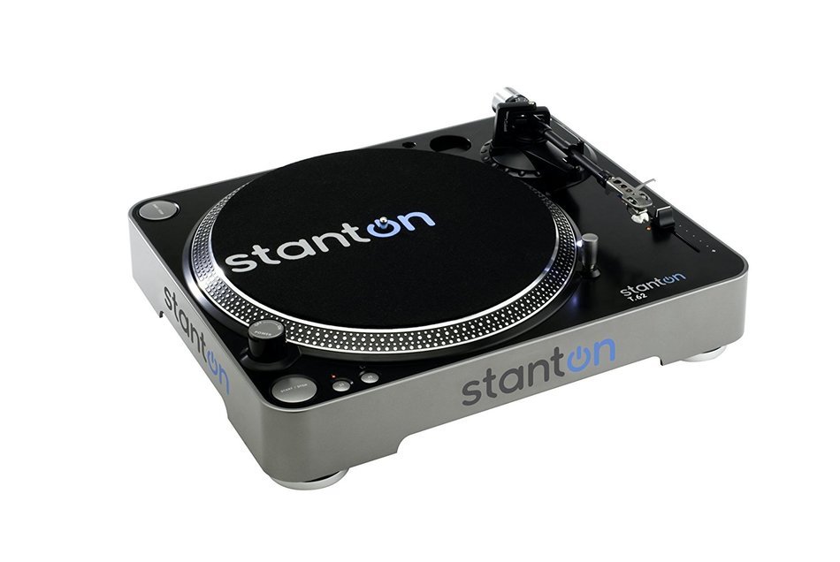 Stanton T62 Straight Arm Direct-Drive DJ Turntable with 300 Cartridge Pre-Mounted