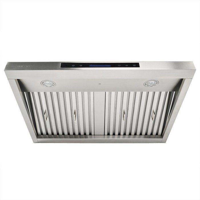 CAVALIERE 30" Under Cabinet / Wall Mounted Stainless Steel Kitchen Range Hood w/Remote Control 900 CFM AP238-PS37-30 N3