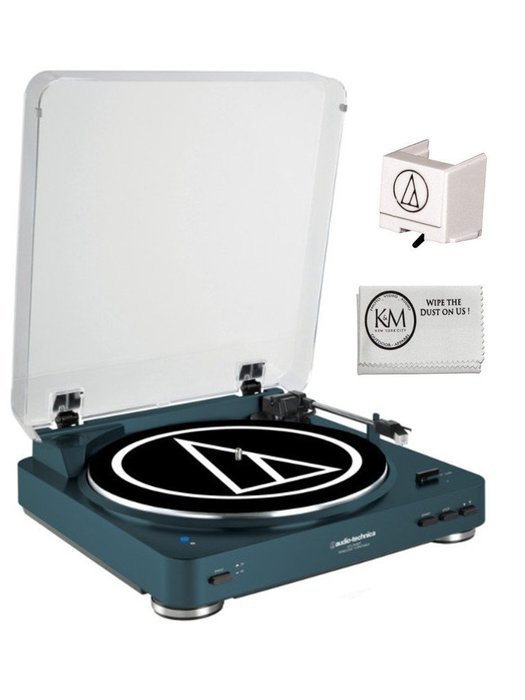 Audio-Techinca Bluetooth Wireless Belt-Drive Stereo Navy Turntable AT-LP60NV-BT with ATN3600L Replacement Stylus