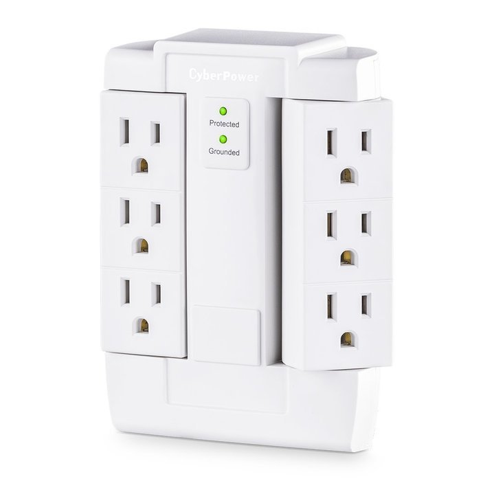 CyberPower CSB100W 900 Joules Essential Wall Tap with 1-Outlet Surge Suppressor