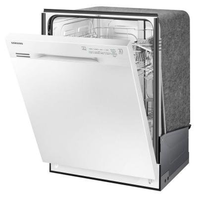24 in. Front Control Dishwasher in White with Stainless Steel Tub N6