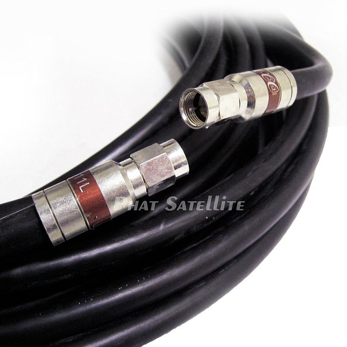 300ft Black Direct Burial Underground Rg-11 Cable Gel Coated for Moisture and Soil Acidity Tolerance with Compression...