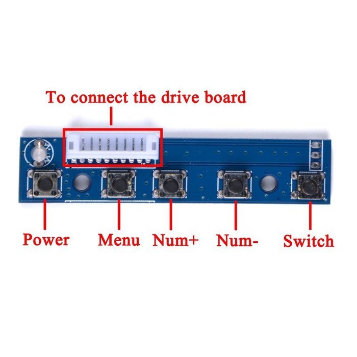 GeeekPi 7 Inch 1024x600 LCD Display for Raspberry Pi HDMI+VGA+Driver Board+Touch Screen N5