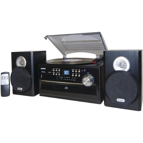 New JENSEN JTA-475 3-Speed Turntable with CD, Cassette & AM/FM Stereo Radio