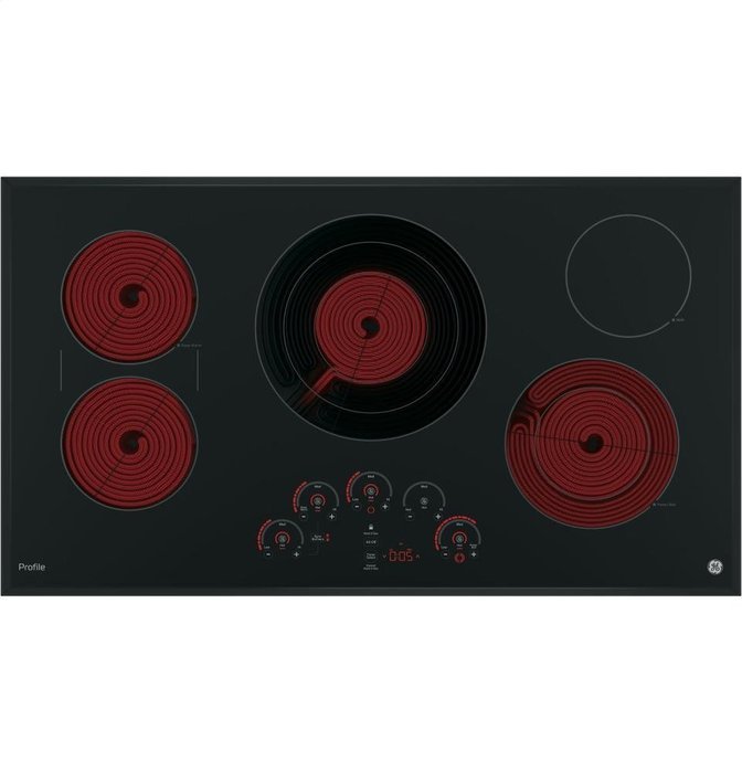 GE Profile Series 36" Black Electric Cooktop N3