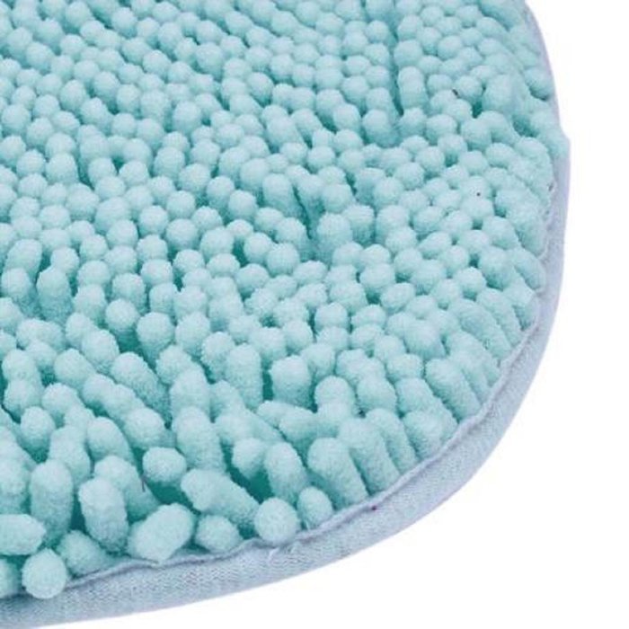 Kingfansion Bedroom Door Mat Heart Shaped Carpet Fluffy Chenille Rug Cushion (Purple) N3