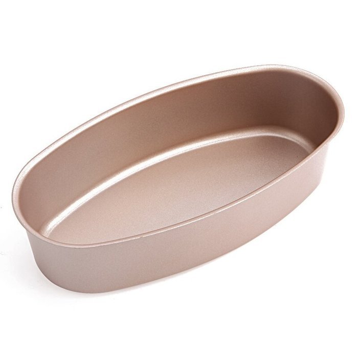 MyLifeUNIT Oval Cheese Cake Mold, Non Stick Oval Cake Pan