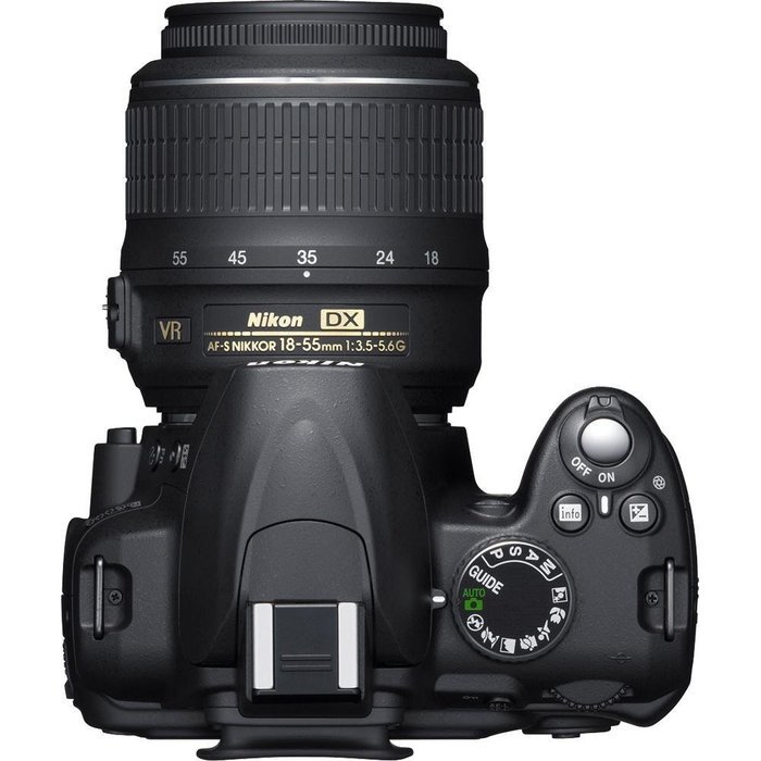 Nikon D3000 10MP Digital SLR Camera with 18-55mm f/3.5-5.6G & 55-200 AF-S DX VR Nikkor Zoom Lenses