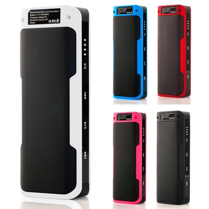 Newest Portable Dual Bluetooth Wireless Speaker w/ith 4000mah Power Bank Speaker Stereo USB TF Card for Iphone6s... N2