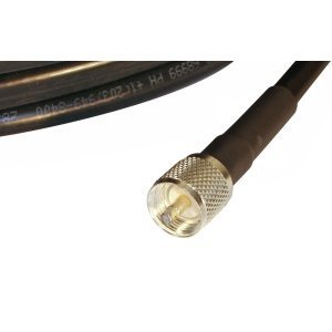 Ham and CB Radio PL-259 UHF Male RG-213 Jumper | MIL-C-17/163A RG213 PL259 Low-loss Shielded Coax Cable, 4-Feet N14