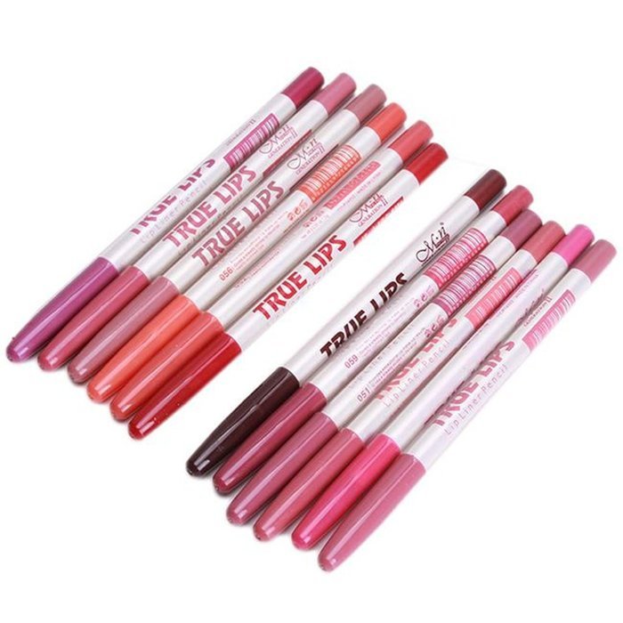OrliverHL 12 Colors/Set Professional Waterproof Lipliner Makeup Cosmetic Pencil N4
