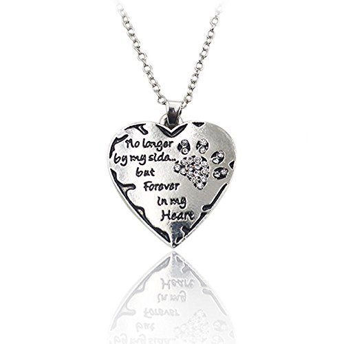 Xmas Love Wedding Crystal Cat Dog Pet Paws Claw Footprint Heart Pendant Necklace N4