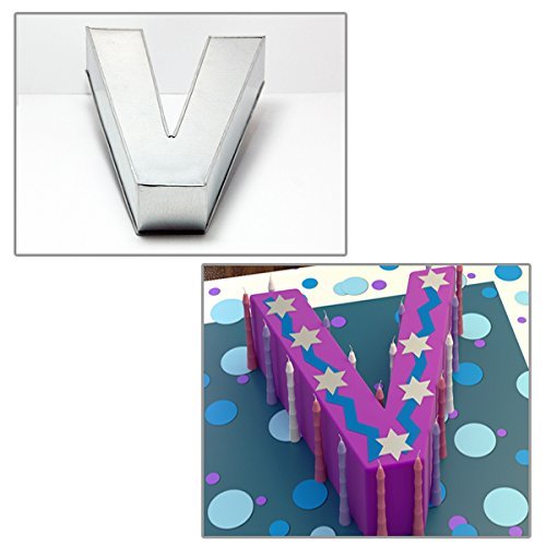 10" ALPHABET "V" BIRTHDAY WEDDING ANIVERSARY CAKE TIN