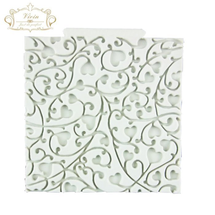 Vivin Patchwork Quilt Cake Mould Silicone Design Mat for Cake Decorating Cupcakes Sugarcraft Candies Pearl Fondant... N4
