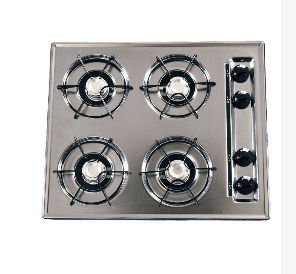 24" Gas Cooktop with Electric Ignition in Chrome