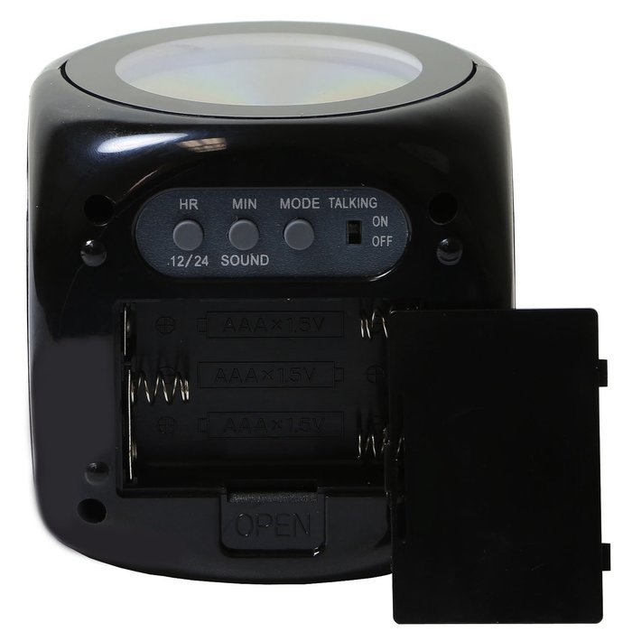 Alarm Clock Multi-function Digital LCD Voice Talking LED Projection Temperature.