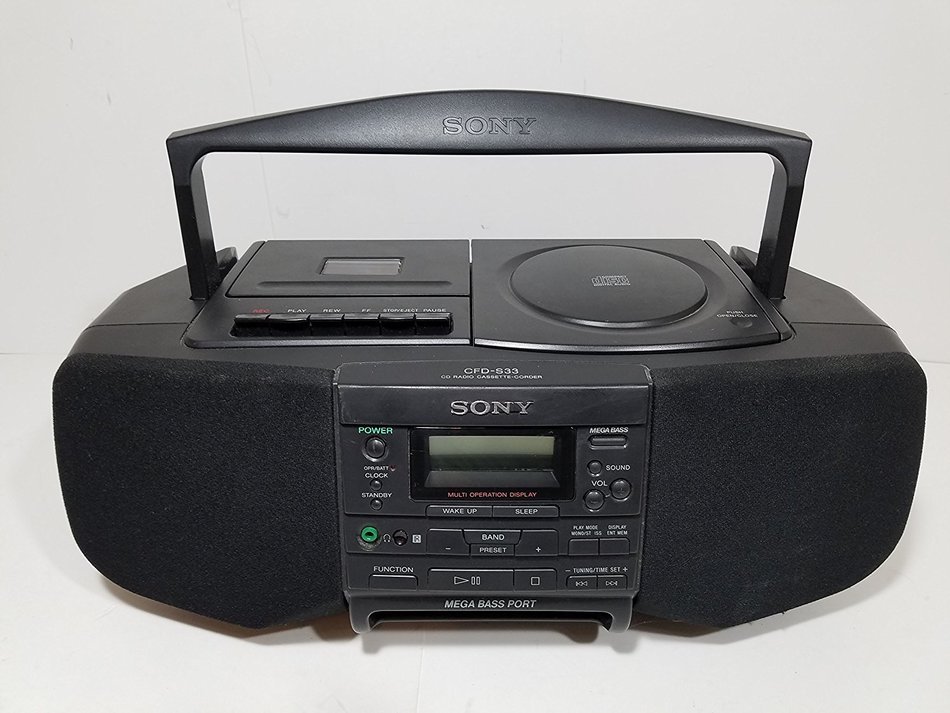 Sony CFD-S33 Boombox CD Player Radio Cassette Tape
