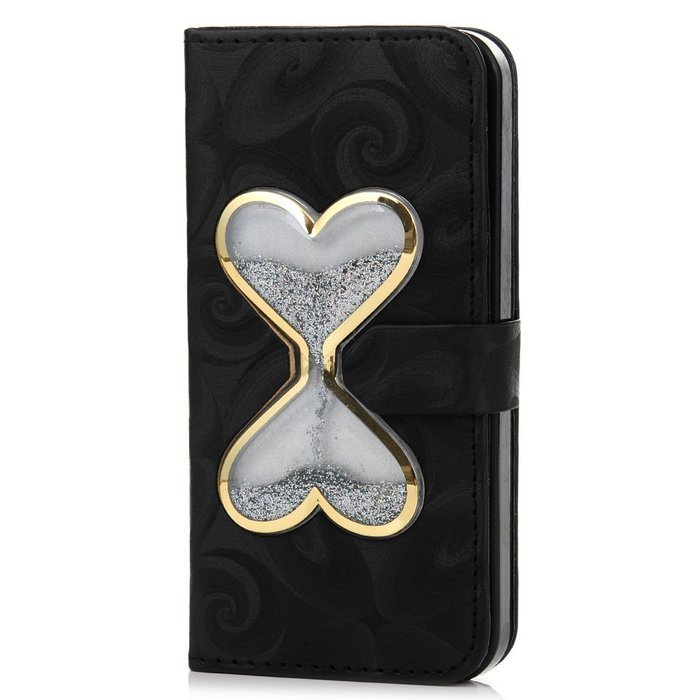 iPhone SE Case, iPhone 5/5S Case,YOKIRIN Stand Wallet Premium PU Leather with Handmade Flowing Glitter Liquid... N3