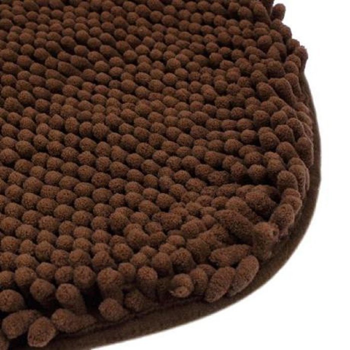 Kingfansion Bedroom Door Mat Heart Shaped Carpet Fluffy Chenille Rug Cushion (Purple) N5