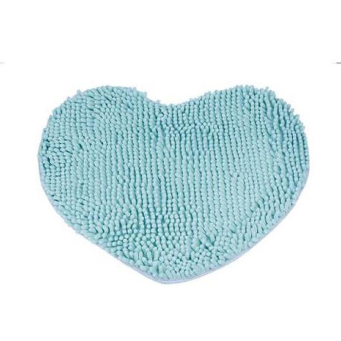 Kingfansion Bedroom Door Mat Heart Shaped Carpet Fluffy Chenille Rug Cushion (Purple) N6