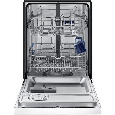24 in. Front Control Dishwasher in White with Stainless Steel Tub N8