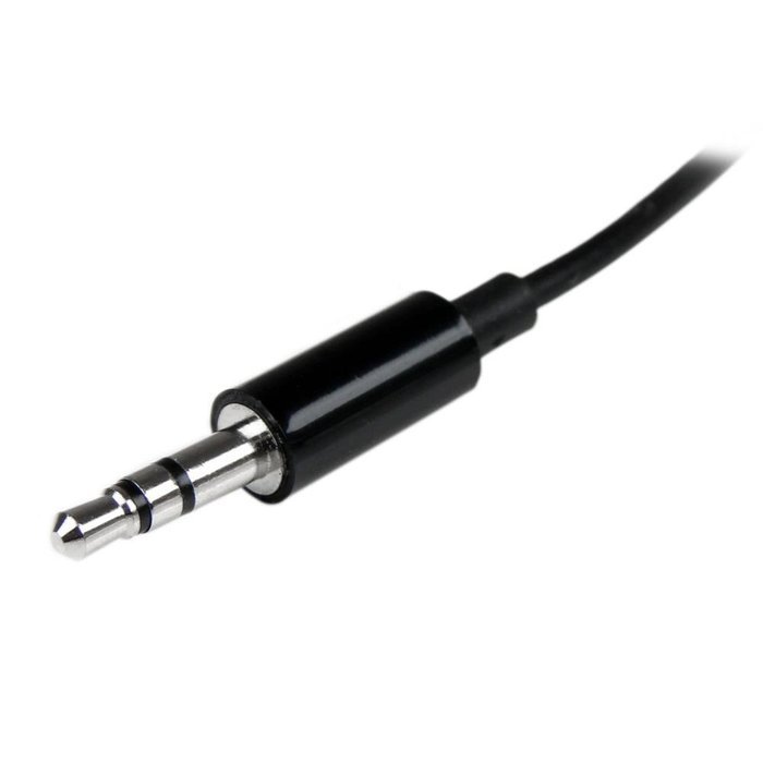 StarTech.com Black Slim Mini Jack Headphone Splitter Cable Adapter - 3.5mm Audio Mini Stereo Y Splitter - 3.5mm...