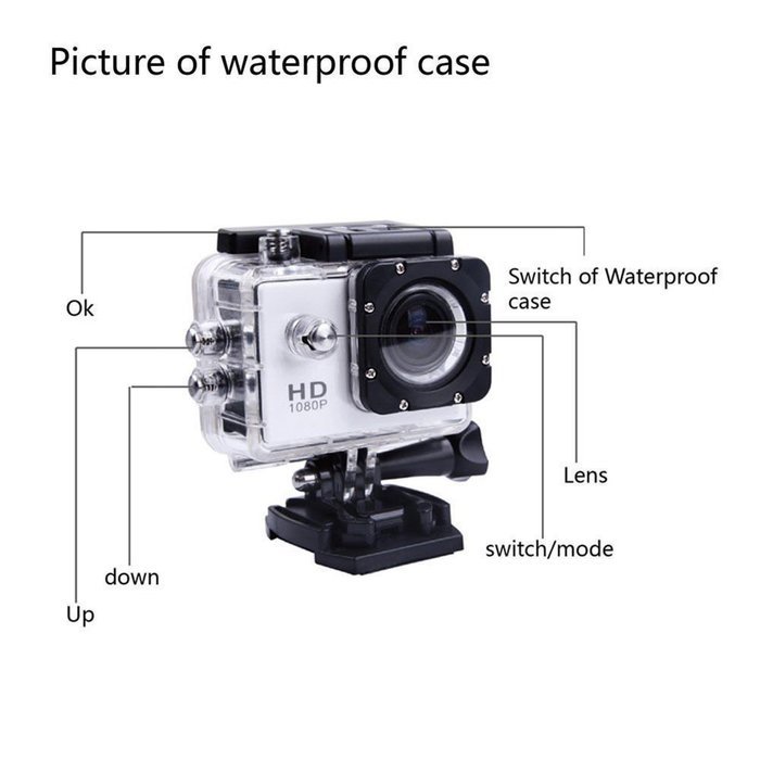 Balight Outdoor SJ4000 Waterproof Helmet Sports DV 1080P Full HD H.264 12MP Car Recorder Diving Bicycle Action... N4