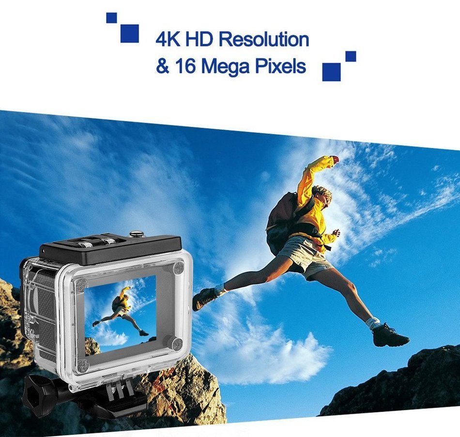 Q6 WiFi 4K Ultra HD Action Sport Camera - BLACK 1 N5