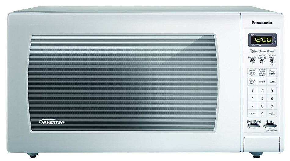 Panasonic NN-SN733W White 1.6. Cu. Ft. Sensor Microwave Oven with Inverter Technology,