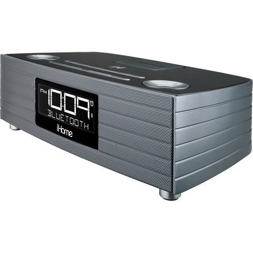 iHome Bluetooth Compact Stereo Dual Alarm Clock Radio with Large Easy to Read Backlit Display