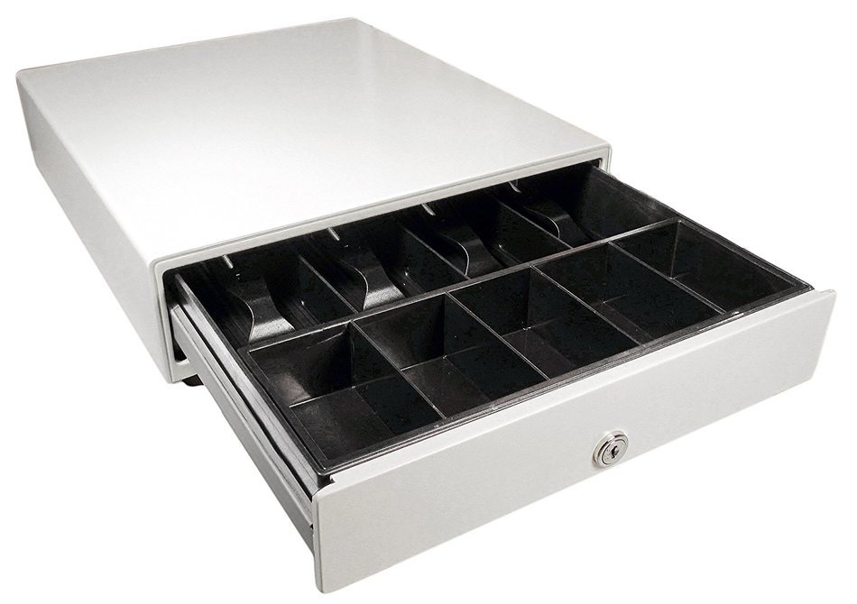 APG VP554A-AW1416 Vasario Series Standard-Duty Cash Drawer with USB PRO Interface, Painted Front, 13.8" x 16.3... N4
