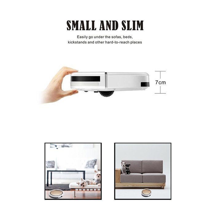 Segarty ILIFE V5s Robotic Vacuum Cleaner, Sweeping & Wet Mopping 2in1 Floor Cleaner, Smart Anti-collision & Anti-fall... N3