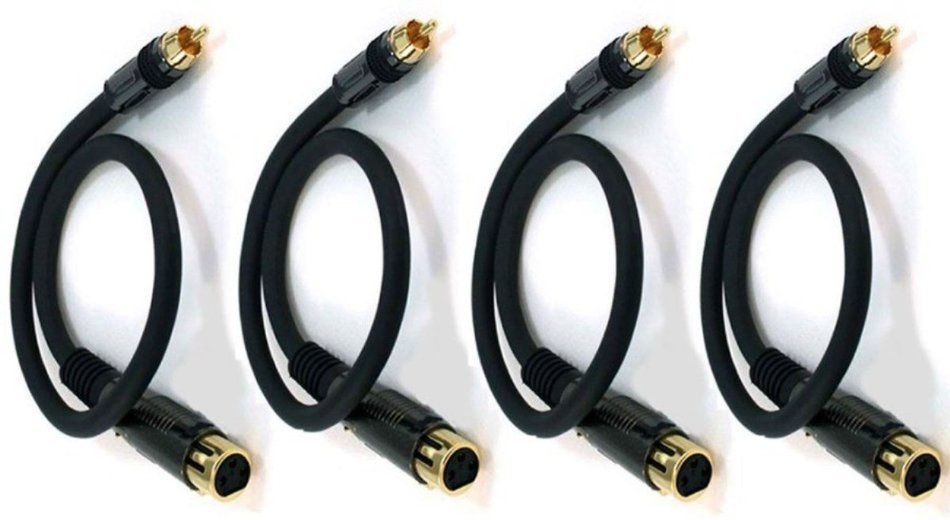 Monoprice 104783 1.5' Premier Series XLR Female to RCA Male 16AWG Cable N14