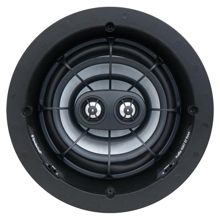 SpeakerCraft Profile AIM7 DT Three In-Ceiling Speaker with Aimable Woofer - Each (Black)
