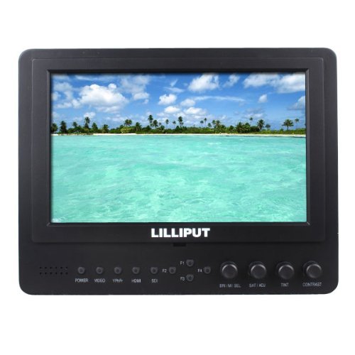 Lilliput 7'' 665/S/P Field Monitor 3G-SDI HDMI IN&OUT Peaking/Exposure/Histogram+DC Adapter N6