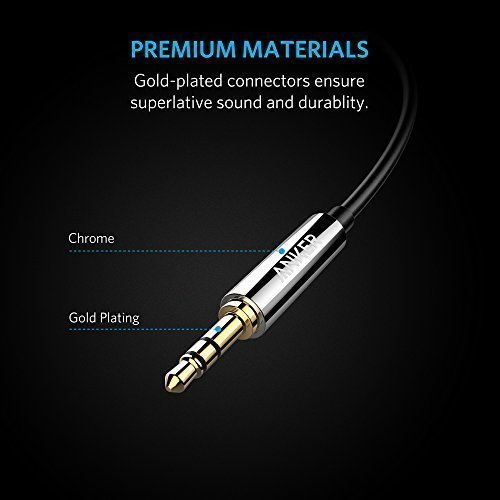 Anker SoundLine 3.5mm AUX Audio Cable (8 ft) for Headphones, Phones, Tablets, MP3 Players, Car Stereos, Computers...