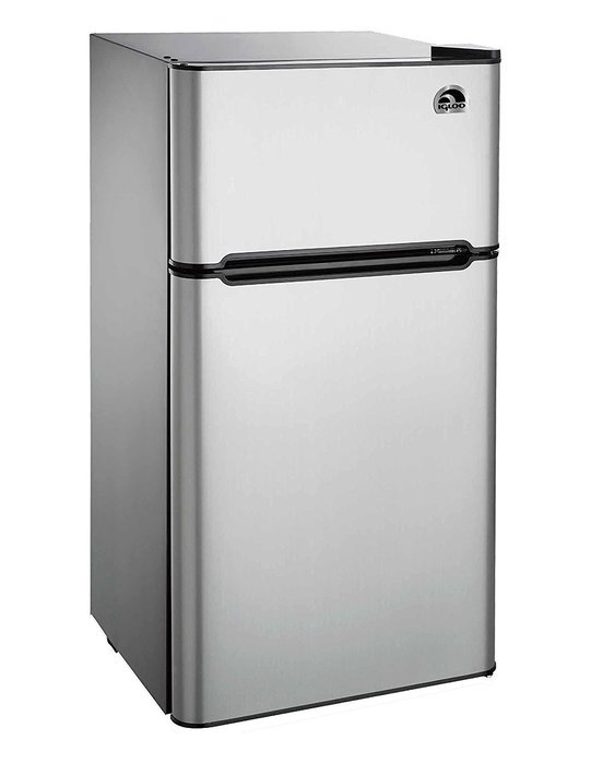 Igloo FR459 2 Door Refrigerator/Freezer, Platinum, 4.5 cu. ft.