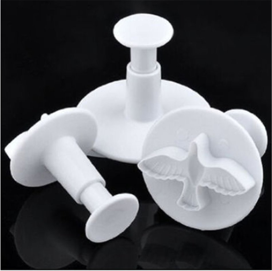 SNW Peace Dove Embossing Dies Printing Tools Fondant Mold Soap Silicone Bakeware Chocolate Mold Cake Decoration... N3