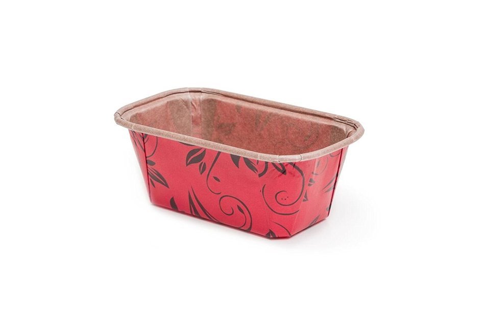 Plumpy Mini Paper Baking Loaf Pan Good For All Of The Mini Plumpy Color RED Size 3.15/1.58"B x 1.58"Sw x 3.94/...
