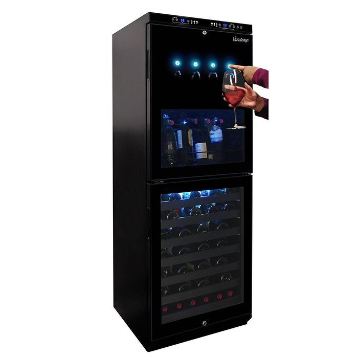 Vinotemp 88-Bottle Dual-Zone Wine Dispenser and Cooler N3