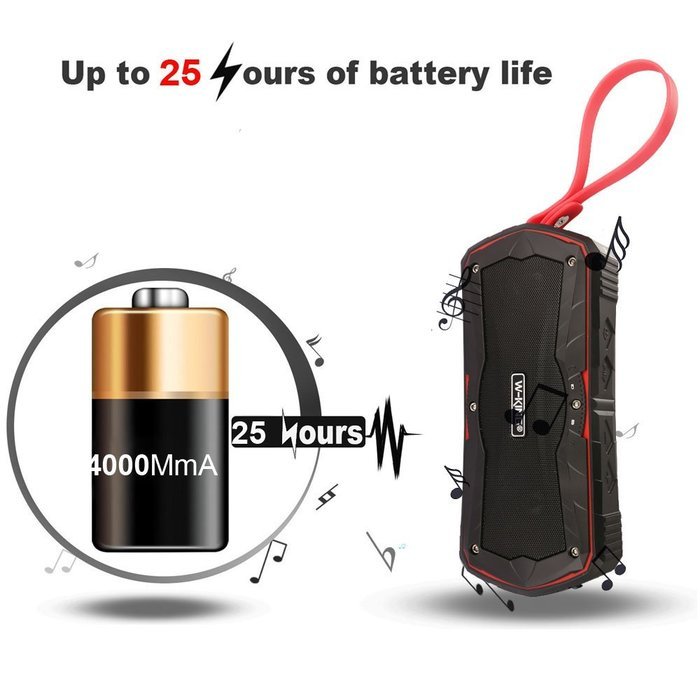 Bluetooth Speaker,Aoleca Portable Wireless Speaker Waterproof IPX6 Bluetooth V3.0 Speaker with Built-In Mic 4000mah...